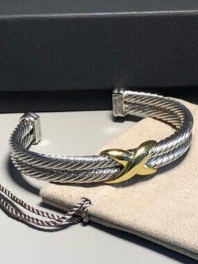 David Yurman Gold X Bracelet